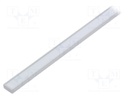 Profiles for LED modules; white; surface; white; L: 1m; aluminium