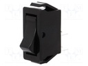 ROCKER; SPST; Pos: 2; OFF-ON; 16A/250VAC; black; none; Body: black