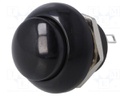 Switch: push-button; Pos: 2; SPST-NO; 5A/32VDC; black; Illumin: none