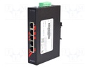 Industrial module: switch Ethernet; unmanaged; 12÷48VDC; RJ45; 5W