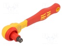 Wrench: rattle; 1/4"; Zyklop VDE; insulated; 144mm; Teeth: 80