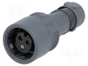 Connector: circular; plug; female; PIN: 3; Buccaneer 6000; UL94V-0