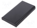 Enclosure: enclosure base; X: 70mm; Y: 123mm; Z: 14.5mm; ABS; black