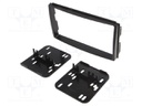 Radio mounting frame; Kia; 2 DIN; black