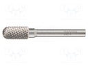 Rotary burr; Ø: 3mm; L: 38mm; metal; Working part len: 14mm; rod 3mm