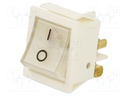 ROCKER; Pos: 2; 16A/250VAC; transparent; neon lamp; Body: white