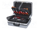 Kit: general purpose; Pcs: 23; Application: for electricians; case