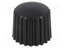 Knob; without pointer; thermoplastic; Shaft d: 6mm; Ø20x16mm