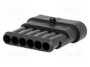 Connector: wire-wire; Superseal 1.5; plug; male; PIN: 6; IP67; 24VDC