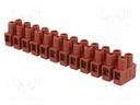Terminal block; screw terminal; ways: 12; 2.5mm2; terminals: 24