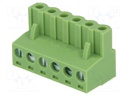 Pluggable terminal block; 5.08mm; ways: 6; straight; plug; female
