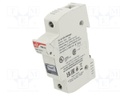 Fuse holder; cylindrical fuses; Mounting: DIN; 30A; 600VAC; IP20
