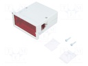 Enclosure: panel; X: 72mm; Y: 72mm; Z: 36mm; ABS; grey; screwed
