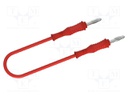 Test lead; 60VDC; 30VAC; 12A; banana plug 4mm,both sides; Len: 2m