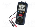 Meter: insulation resistance; LCD; R range: 400Ω; VAC: 750V