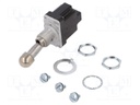 Switch: toggle; Pos: 2; SPDT; (ON)-OFF; 10A/125VAC; Leads: screw