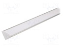 Profiles for LED modules; white; angular; natural; L: 1m; anodized