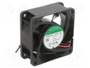 Fan: DC; axial; 12VDC; 60x60x25mm; 62m3/h; 41.7dBA; ball; 7500rpm
