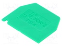 End plate; Application: ZG-G2.5,ZG-G4; green; Width: 1mm