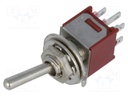 Switch: toggle; Pos: 2; DPDT; ON-ON; 1A/250VAC; Leads: for soldering