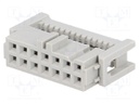Plug; IDC; female; PIN: 14; IDC; for ribbon cable; 1.27mm; 4.25A