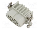 Connector: HDC; contact insert; female; CD; PIN: 15; 15+PE; 10A; 600V