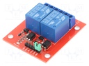 Module: relay; Channels: 2; 5VDC; max.250VAC; 10A