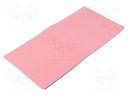 Tape: heat transfer; W: 100mm; L: 200mm; Thk: 1mm; 6W/mK; pink; 8kV