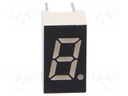 Display: LED; 7-segment; 8mm; 0.3"; No.char: 1; green; 3.8mcd; anode