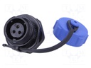 Socket; female; SP11; PIN: 3; with protective cap; IP68; 4÷6.5mm; 5A