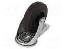 Transport wheel; Ø: 100mm; W: 30mm; H: 128mm; torsional with lock