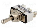 Switch: toggle; Pos: 3; SP3T; (ON)-OFF-(ON); 10A/250VAC; 5A/25VDC