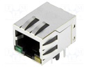 Socket; RJ45; PIN: 8; shielded,with LED; Layout: 8p8c; THT