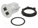 Adapter; for panel mounting,rear side nut; Thread: M22; 1÷10mm