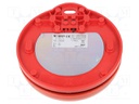Signaller: sound; bell; 19÷28VDC; 95dB; TAA; IP21C; Mat: steel; red