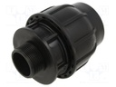 Splice terminal: clamping; Thread: G 1 1/2" external; 63mm; Plast