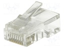 Plug; RJ45; PIN: 8; Cat: 5e; unshielded; Layout: 8p8c; crimped; male