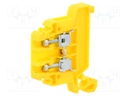Splice terminal: rail; 0.5÷2.5mm2; ways: 1; terminals: 2; yellow