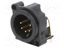 CHASS. CON. MALE 5POLE H BLACK