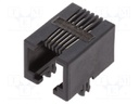 Socket; RJ12; PIN: 6; Cat: 3; unshielded; gold-plated; Layout: 6p6c