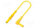Test lead; 12A; banana plug 4mm,angular banana plug 4mm; Len: 1m