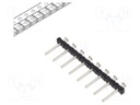 Connector: pin strips; pin header; PIN: 8; SMT; 10A; 300V; straight