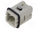 Connector: HDC; contact insert; male; EPIC H-A; PIN: 4; 3+PE; 10A
