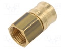 Quick connection coupling EURO; Mat: brass; Int.thread: 1/2"