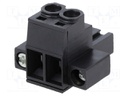 Pluggable terminal block; 5mm; ways: 2; straight; plug; female