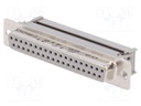 D-Sub; PIN: 37; plug; female; IDC; for ribbon cable; gold-plated