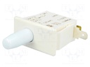 Switch: door; Pos: 2; SPDT; 10A/250VAC; white; Cutout: 28.4x14mm