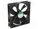 Fan: DC; axial; 12VDC; 120x120x25mm; 93.6m3/h; 28.8dBA; slide