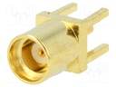 Socket; MMCX; female; straight; THT; gold-plated