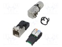 Plug; RJ45; PIN: 8; Cat: 6a,Class EA; shielded; gold-plated; 5÷9mm